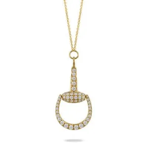 0.41ctw Diamond Horse Bit Necklace