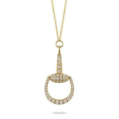 0.41ctw Diamond Horse Bit Necklace