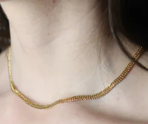 14K-gold-filled fancy curb chain necklace - 16"