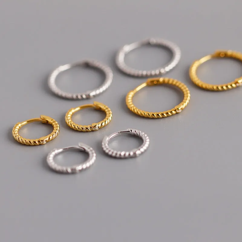 15mm ROPE  HOOP EARRINGS