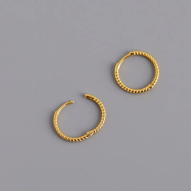 15mm ROPE  HOOP EARRINGS