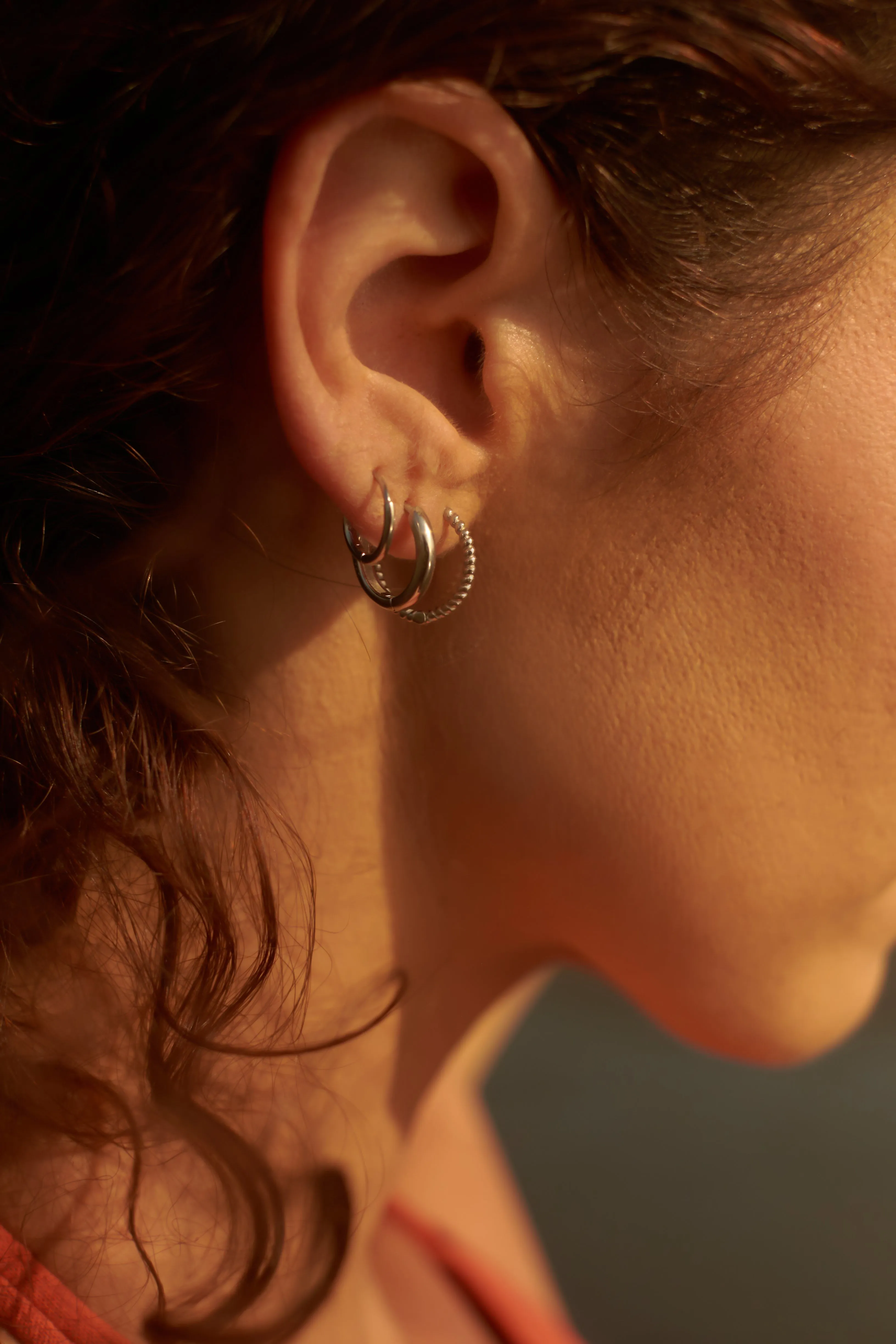 15mm ROPE  HOOP EARRINGS