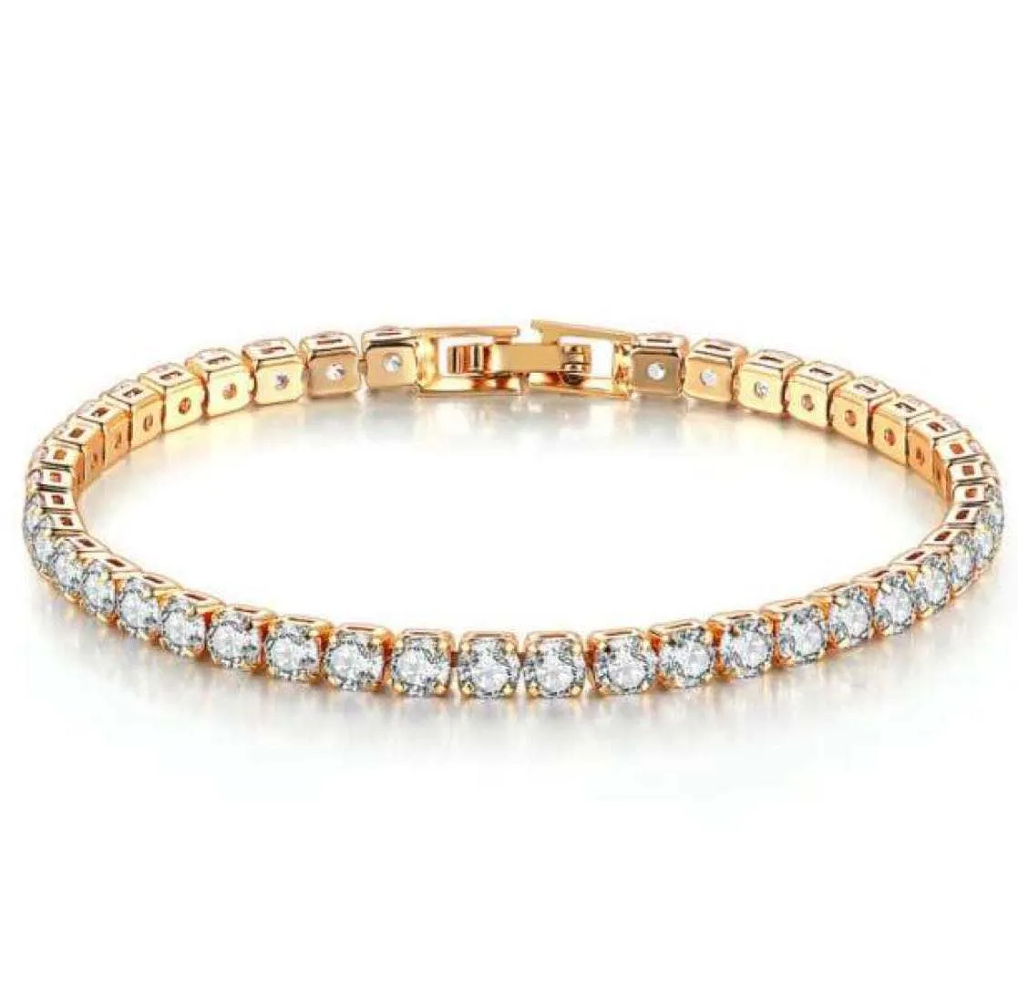 18k Yellow Gold 6 Cttw Created White Sapphire Round Clasp Tennis Bracelet Plated