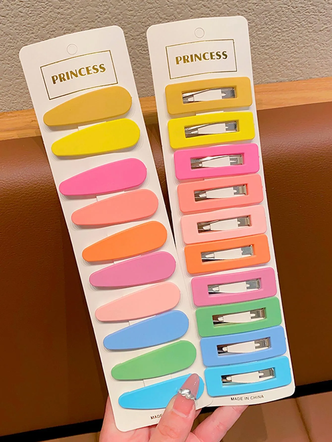 20pcs Bright and Colorful Snap Clips for Women Barrette Styling Hair Accessories