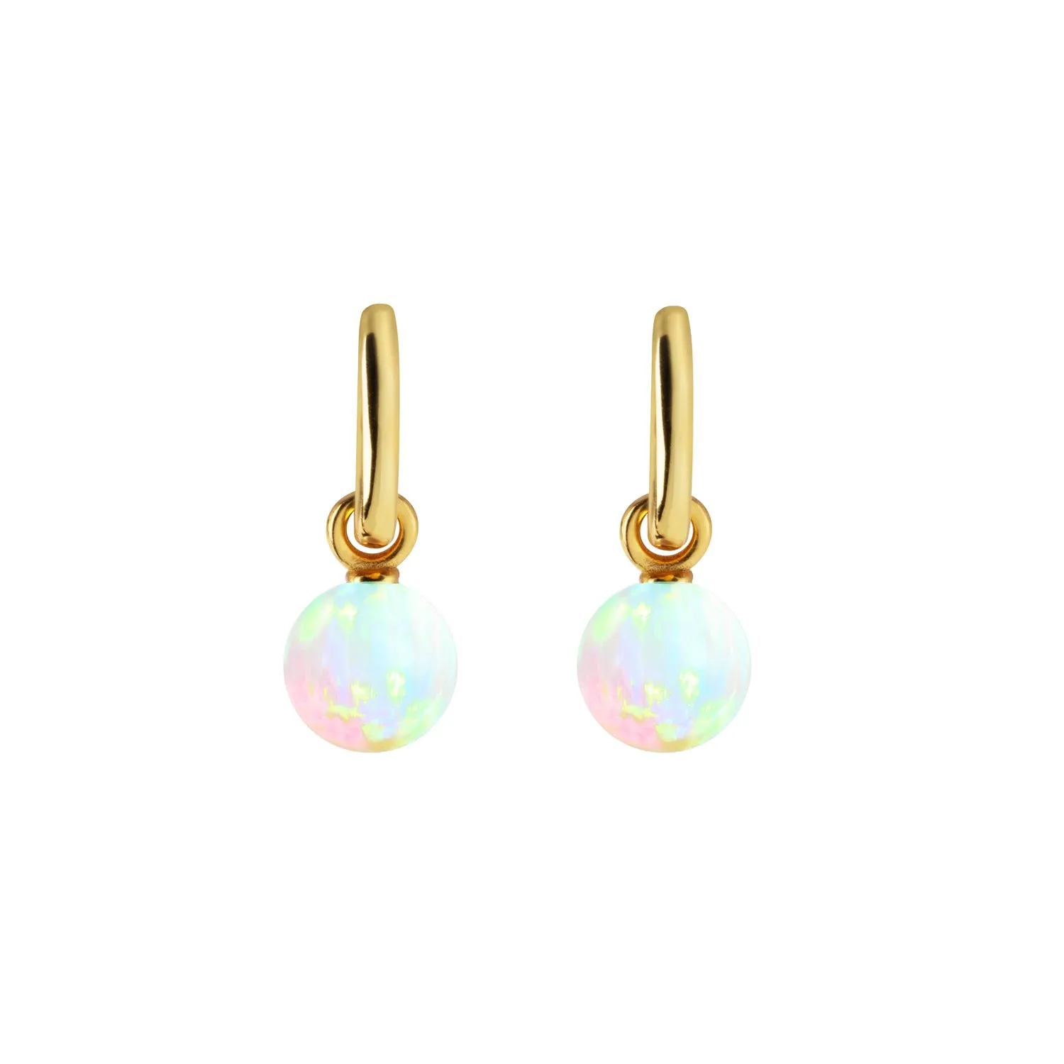 AETIA SEA OPAL HOOP EARRINGS