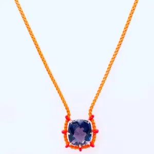 Amethyst, Ceramic Colored Chain Necklace