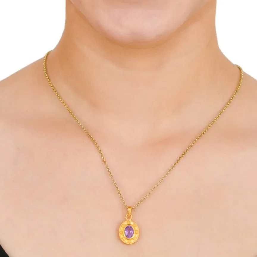 Amethyst Pendant Necklace