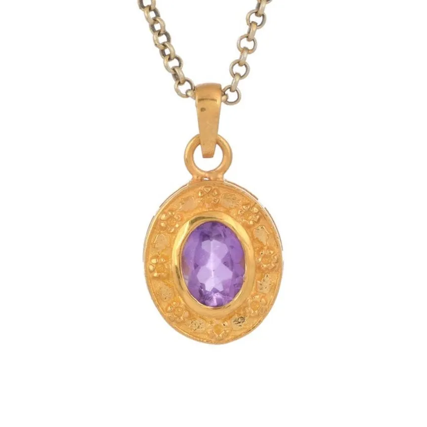 Amethyst Pendant Necklace