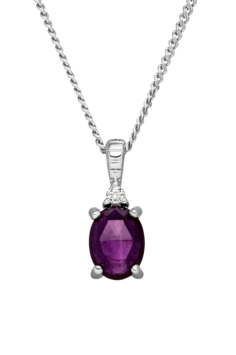Amethyst Protection Necklace Silver