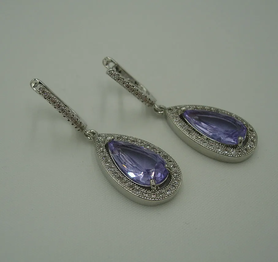 Amethyst, Wedding Earrings, Dangle Earrings, Wedding Bridal Bridesmaid Jewelry Gift