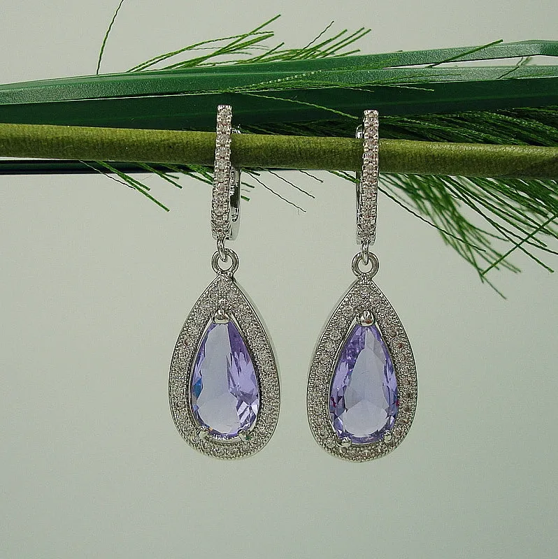 Amethyst, Wedding Earrings, Dangle Earrings, Wedding Bridal Bridesmaid Jewelry Gift