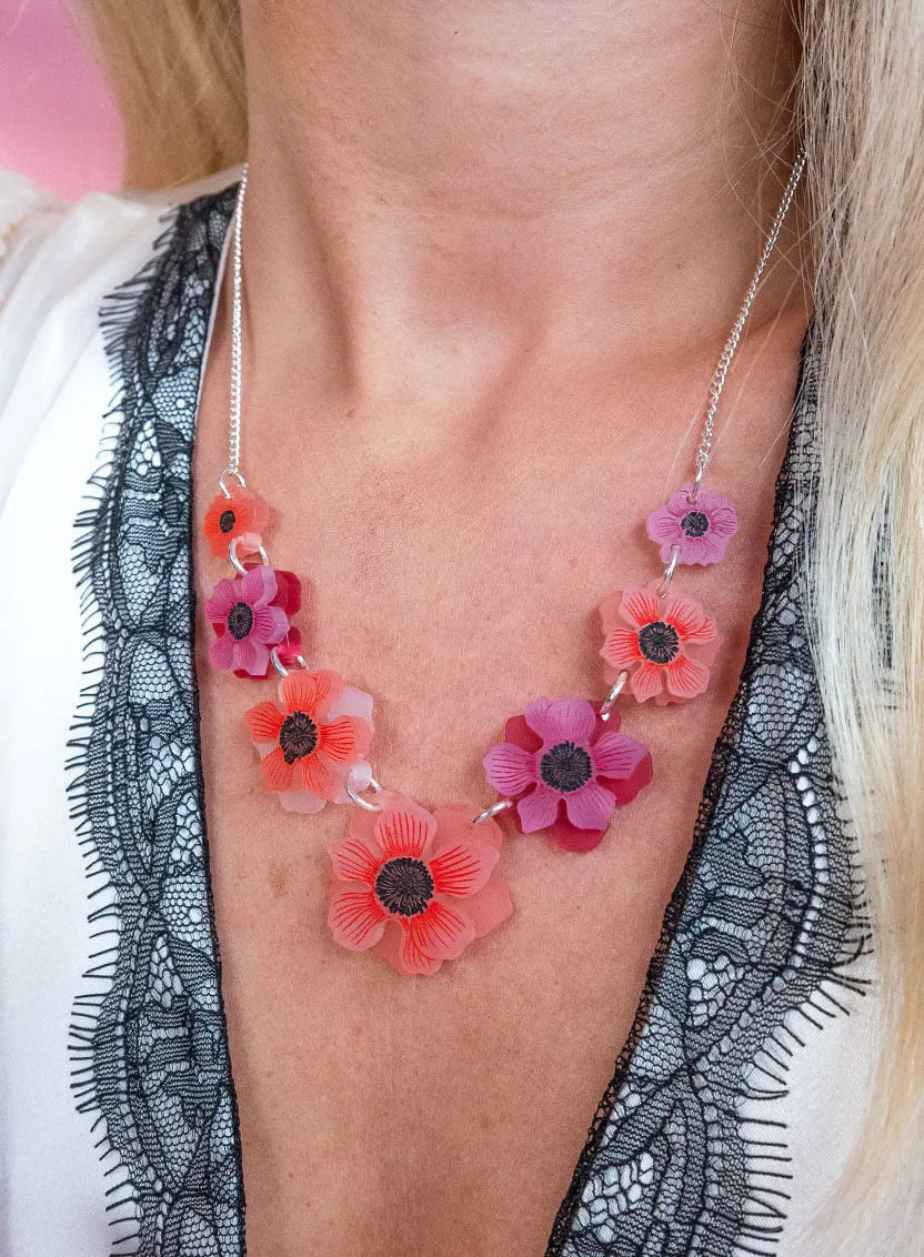 Anemone Flower Necklace