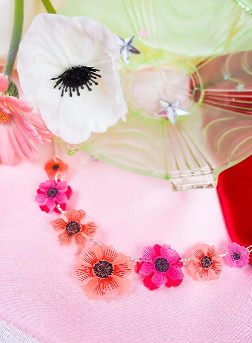 Anemone Flower Necklace