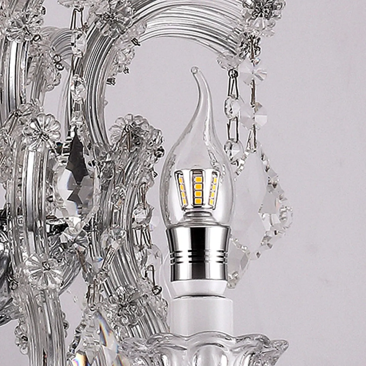 ANKUR IRIS 8 LIGHT CLEAR CRYSTAL CHANDELIER
