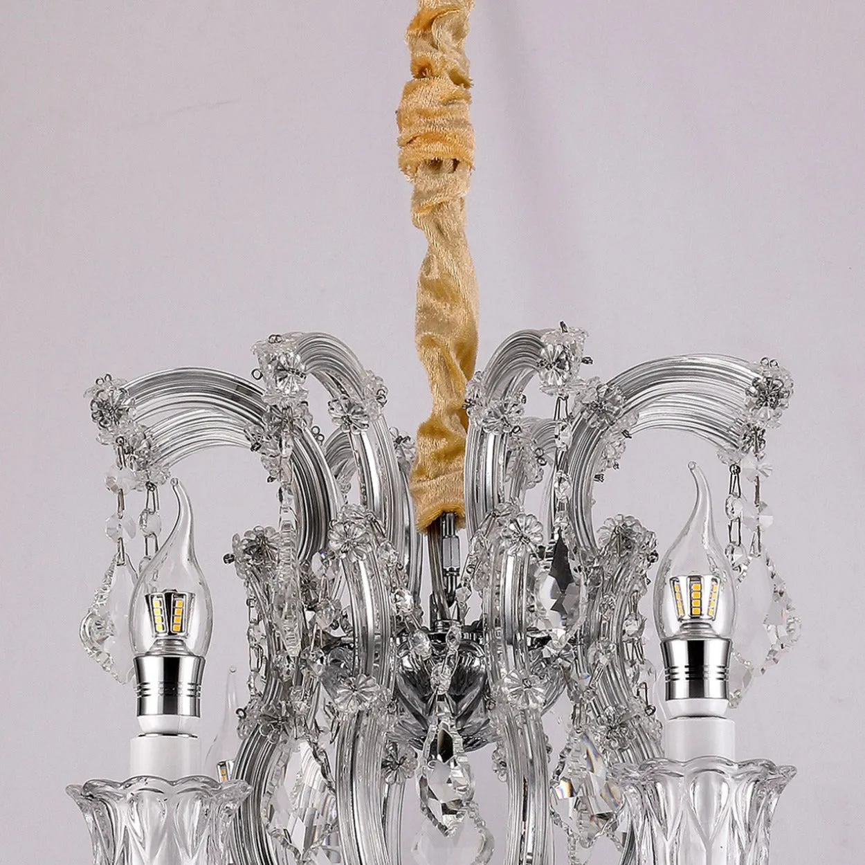 ANKUR IRIS 8 LIGHT CLEAR CRYSTAL CHANDELIER