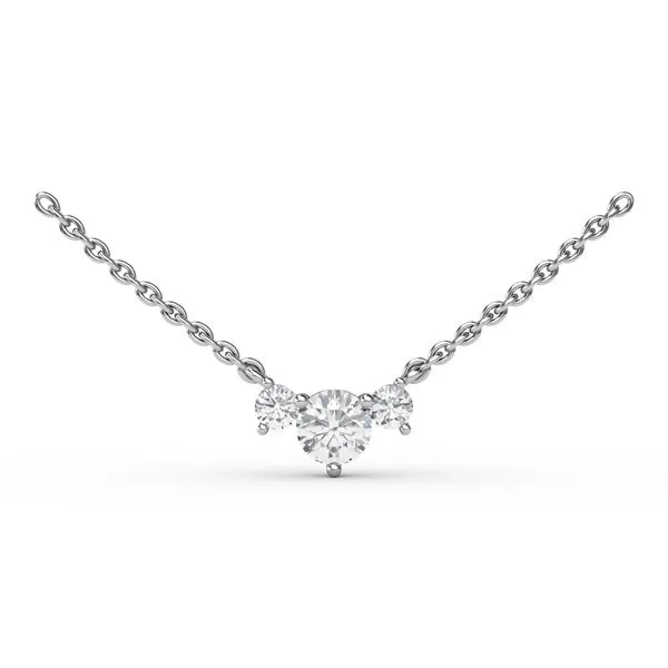 Ben Garelick Half Carat Three Stone Diamond Necklace