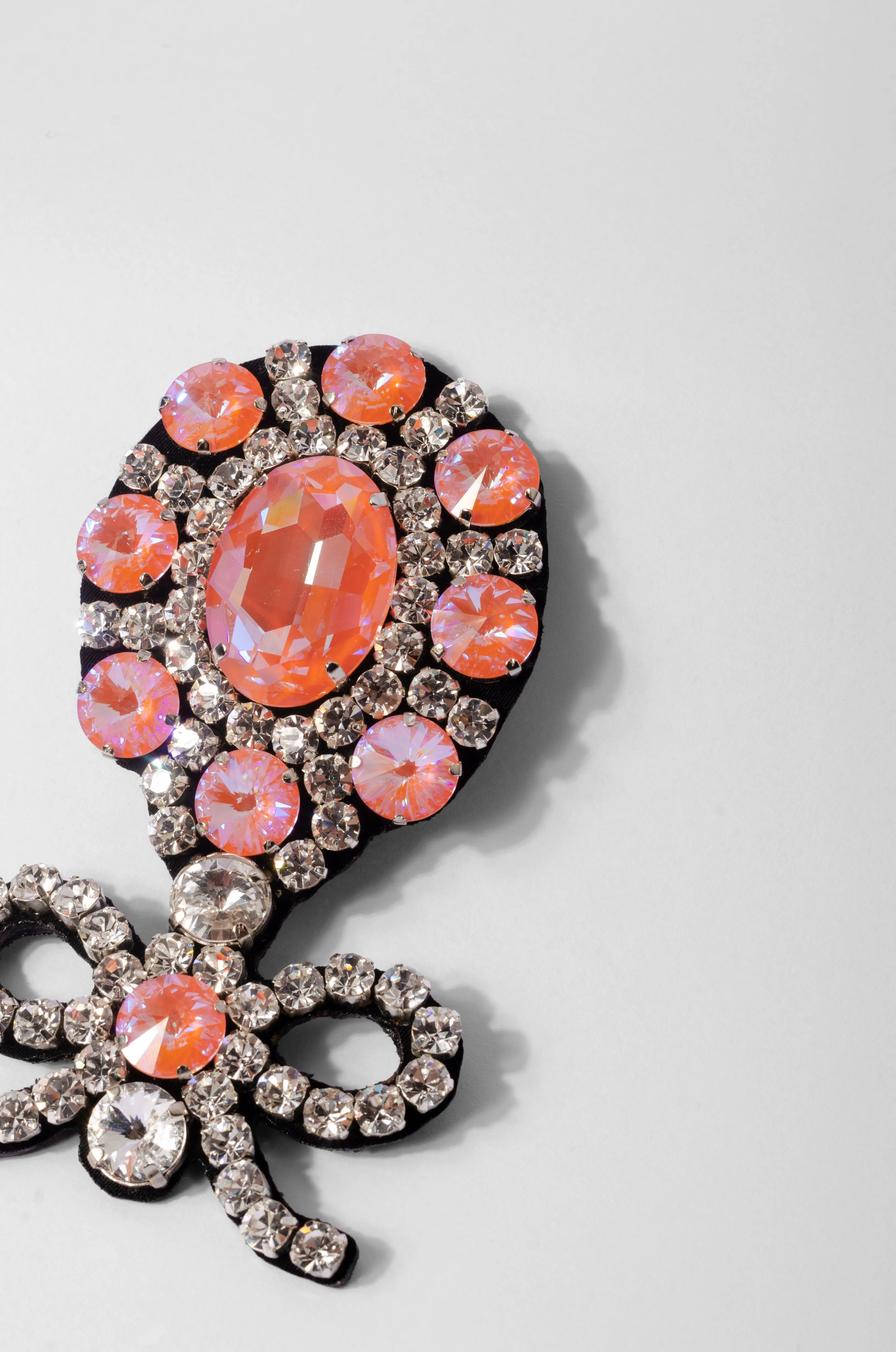 Bow Detail Coral Brooch
