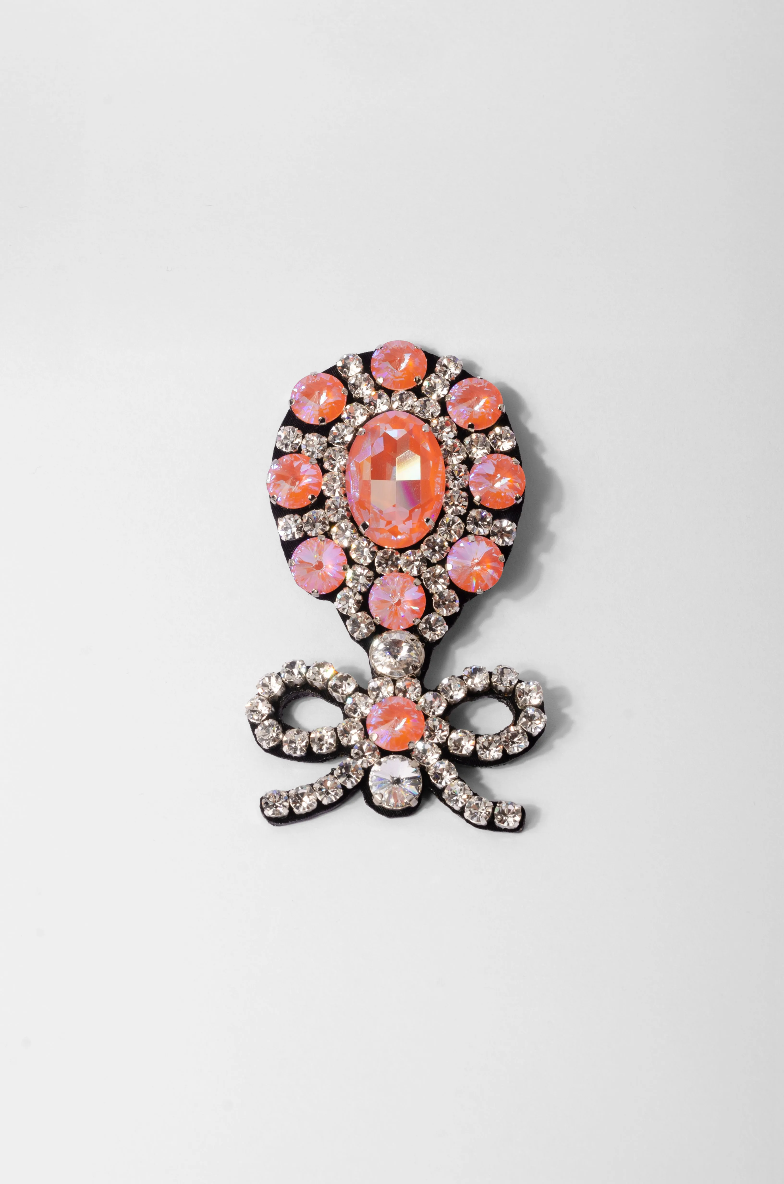 Bow Detail Coral Brooch