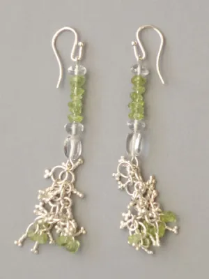 Carol Max Silver & Peridot Earrings
