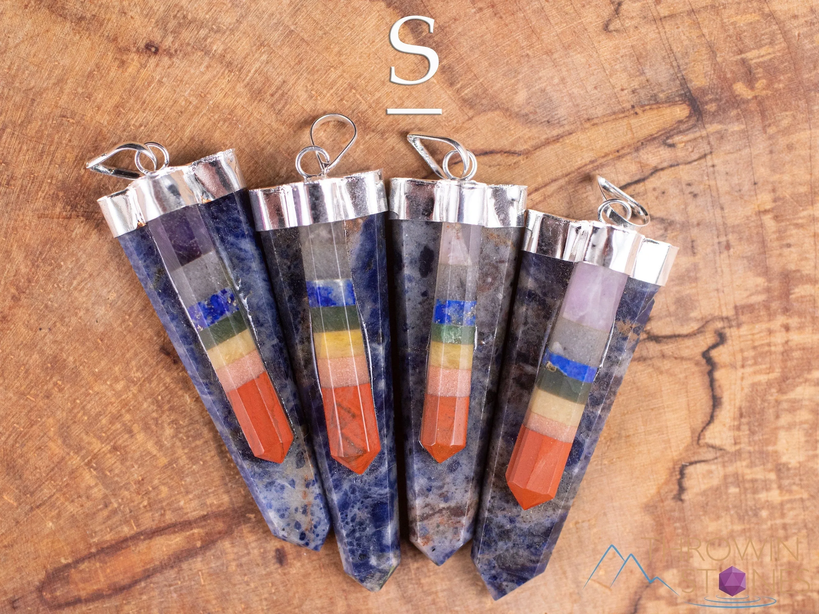 CHAKRA Crystal Pendant - Aventurine, Tiger's Eye, Sodalite, Rose or Clear Quartz, Amethyst - Crystal Points, Jewelry, E2026