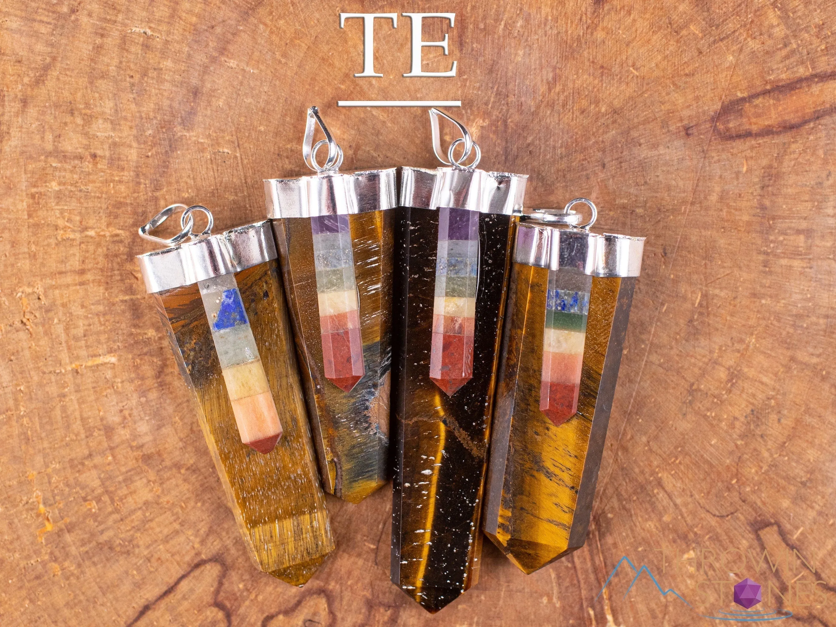 CHAKRA Crystal Pendant - Aventurine, Tiger's Eye, Sodalite, Rose or Clear Quartz, Amethyst - Crystal Points, Jewelry, E2026
