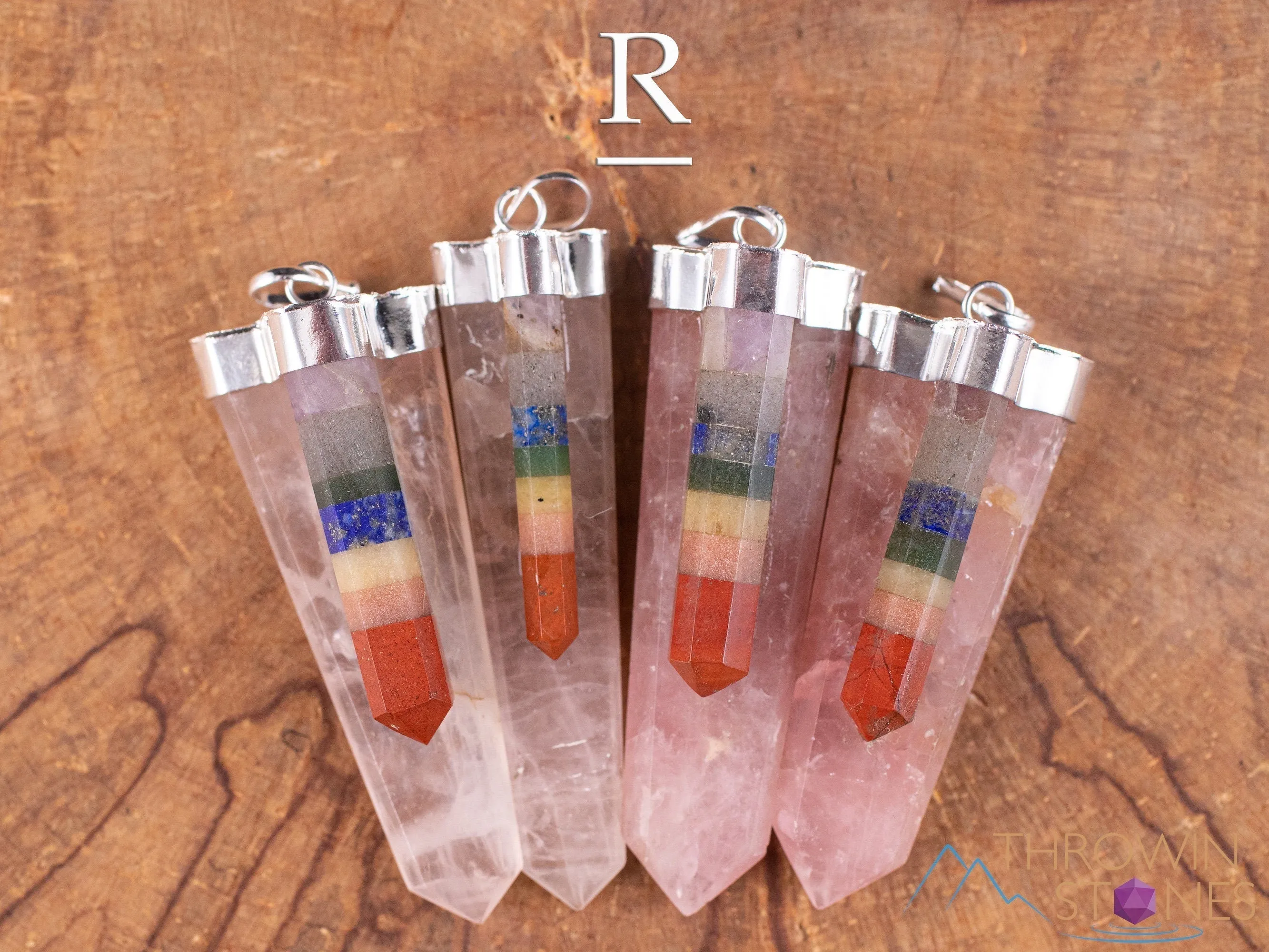 CHAKRA Crystal Pendant - Aventurine, Tiger's Eye, Sodalite, Rose or Clear Quartz, Amethyst - Crystal Points, Jewelry, E2026