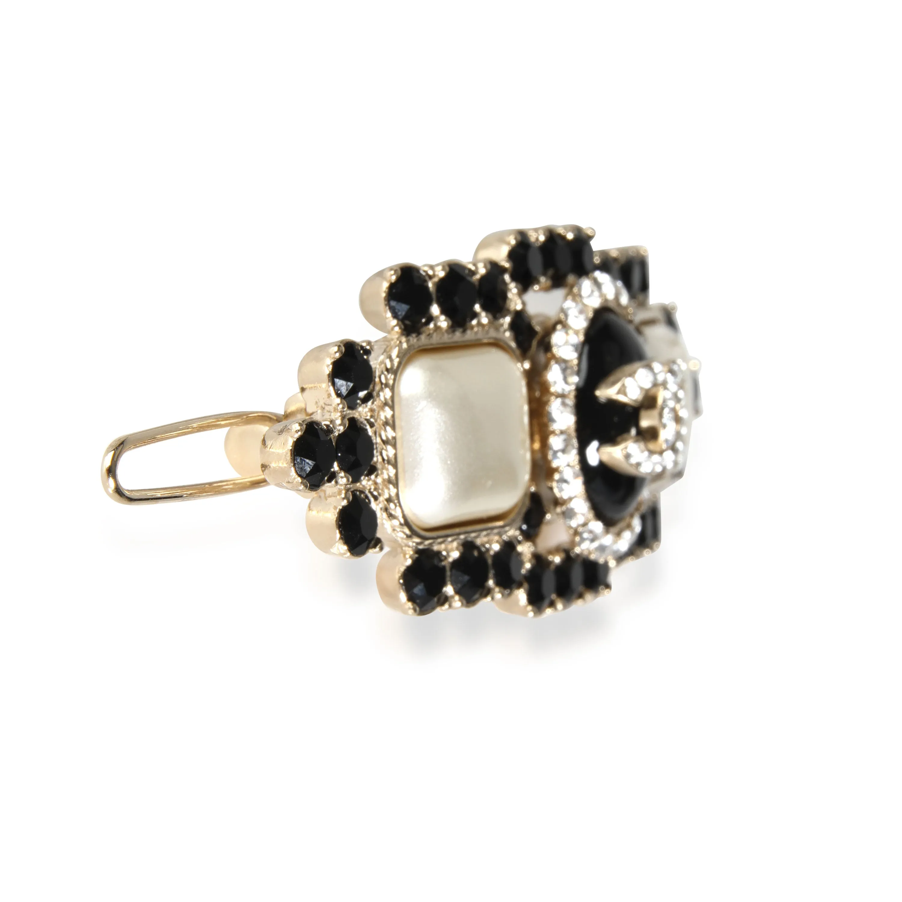 Chanel Barrette With Pearly Whites & Black Crystals
