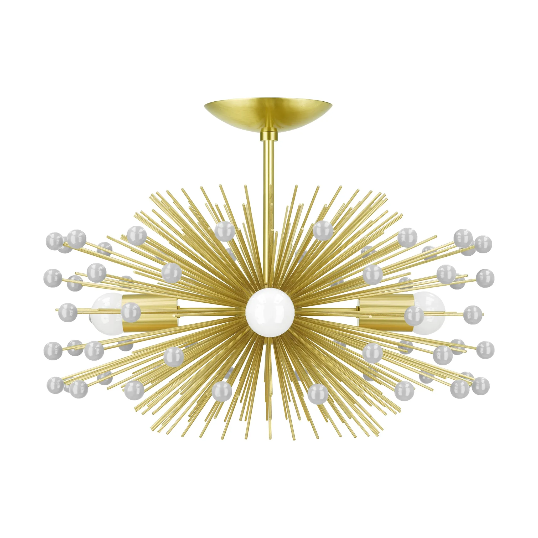 Color Beaded Urchin Flush Mount 20"