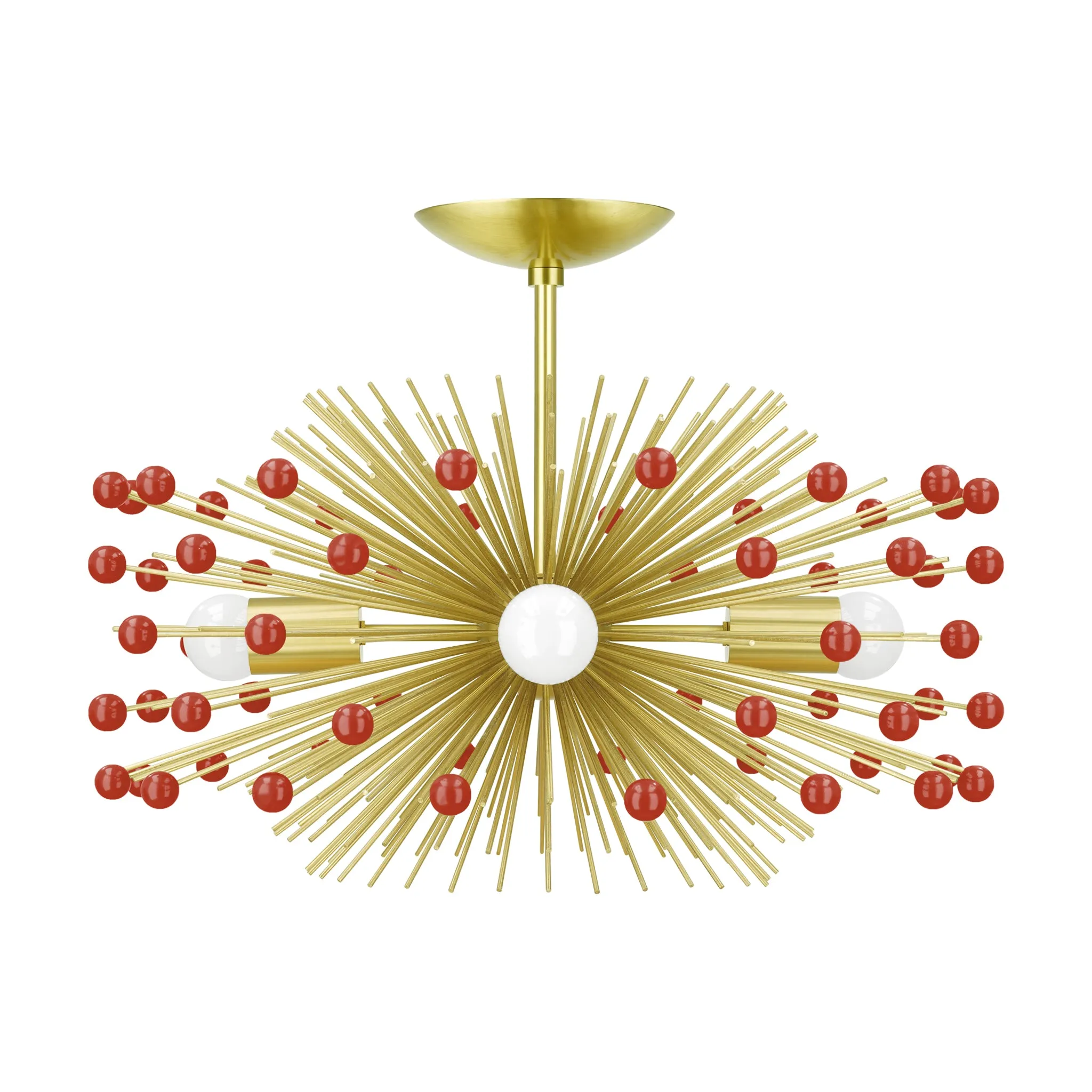 Color Beaded Urchin Flush Mount 20"
