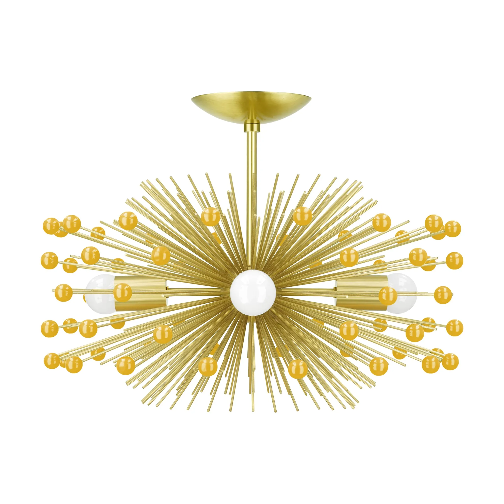 Color Beaded Urchin Flush Mount 20"