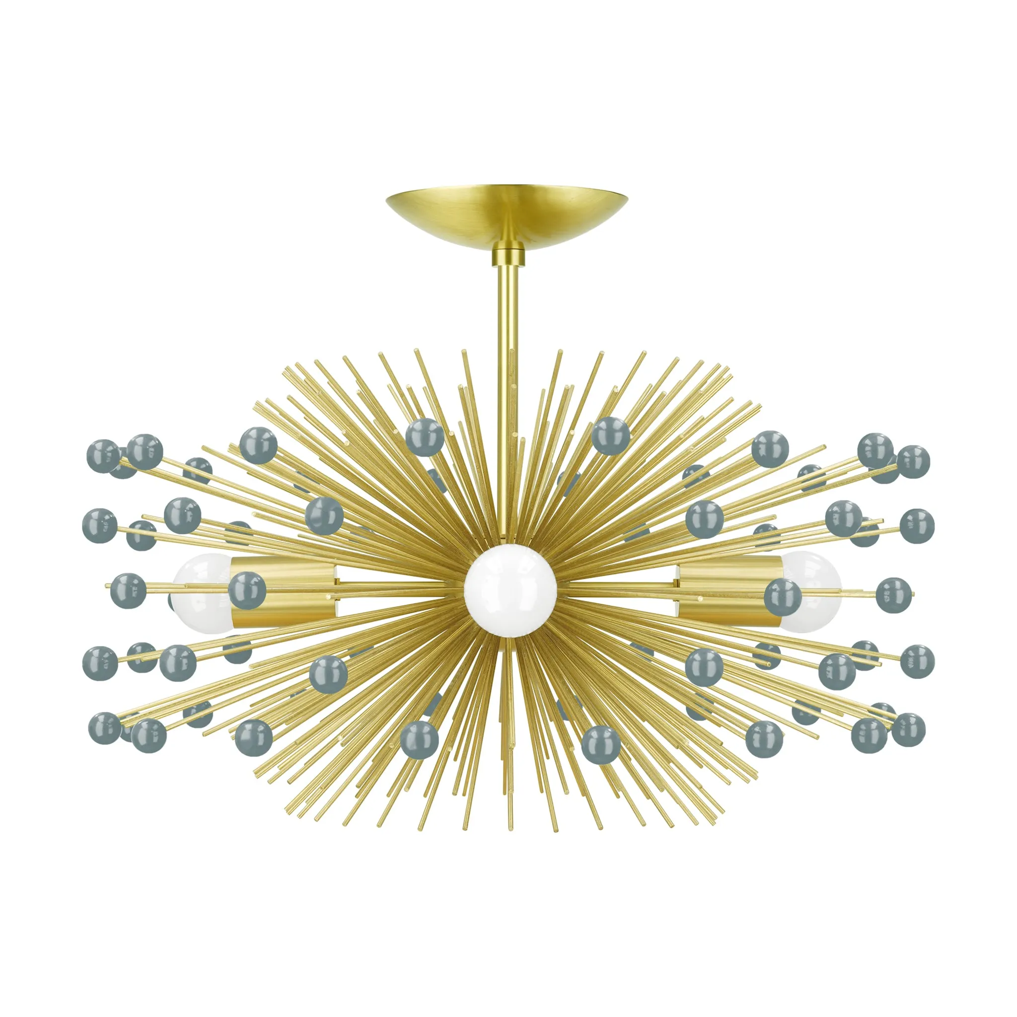 Color Beaded Urchin Flush Mount 20"