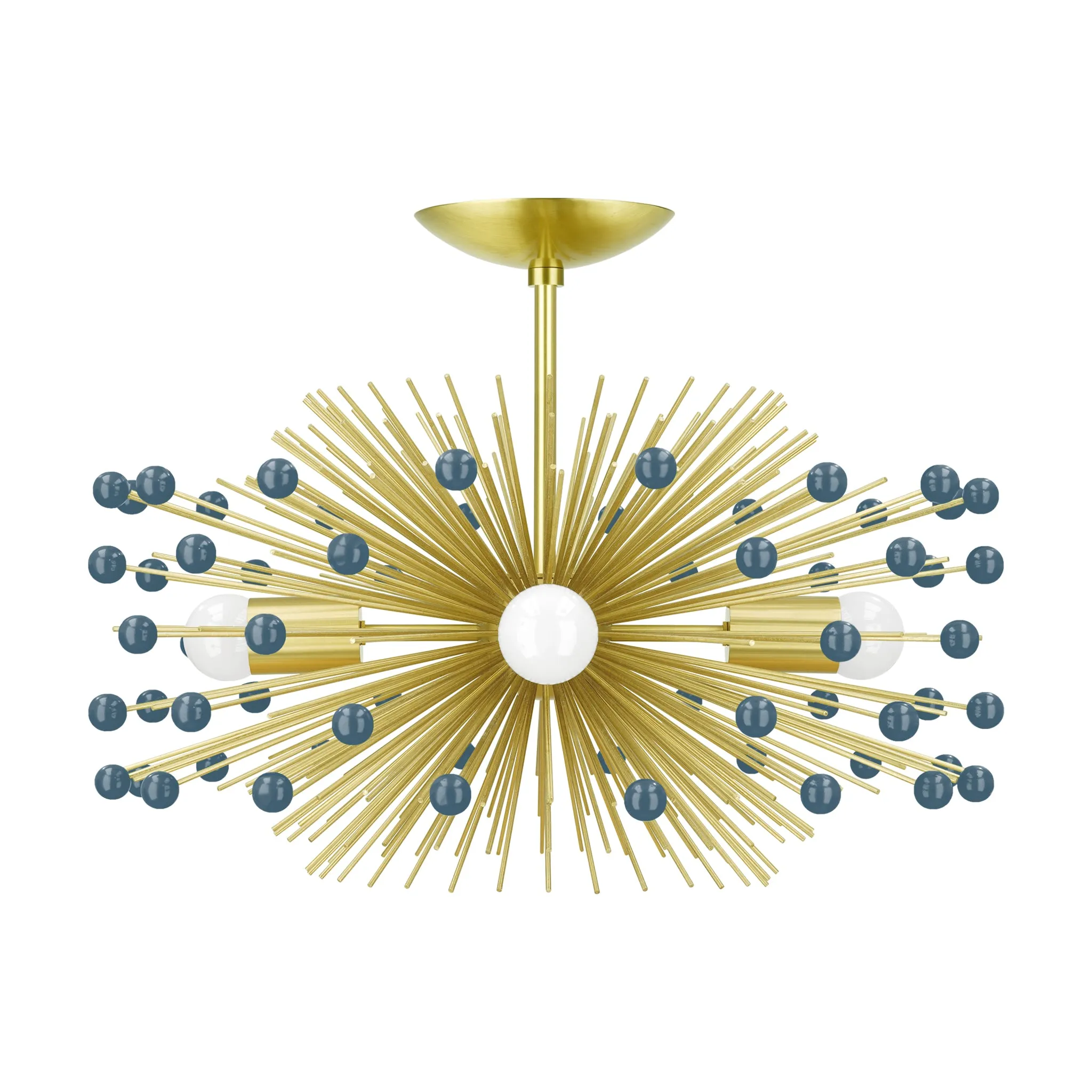 Color Beaded Urchin Flush Mount 20"