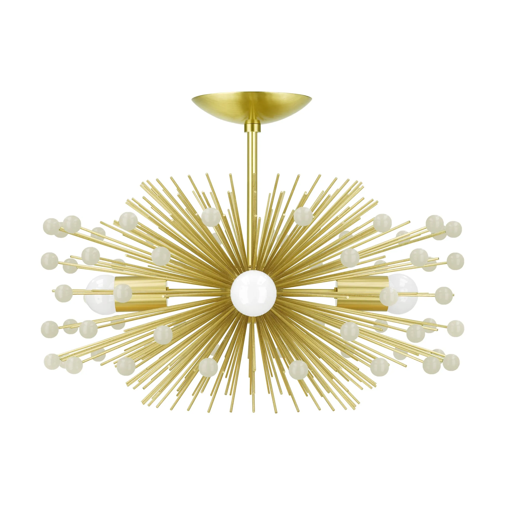 Color Beaded Urchin Flush Mount 20"