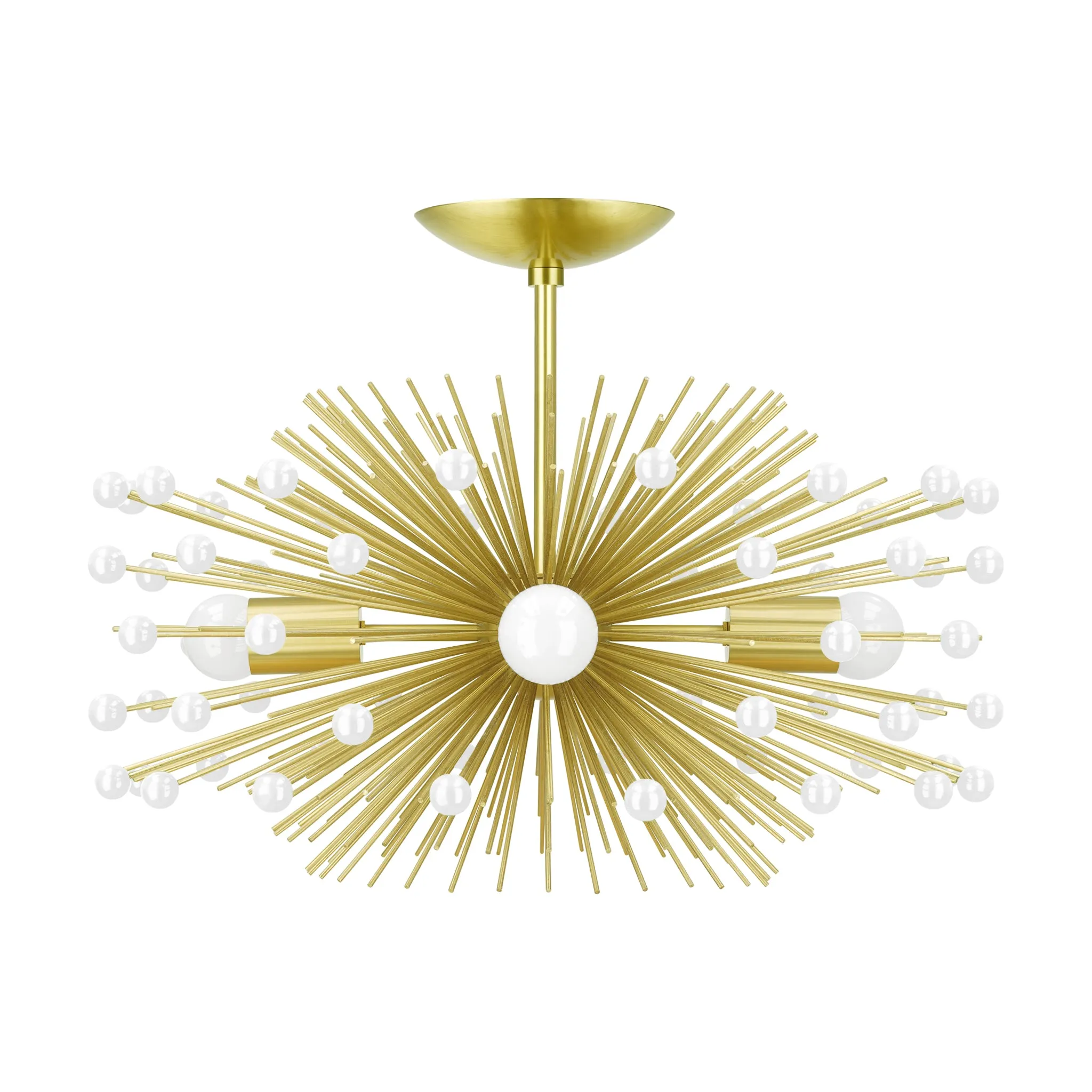 Color Beaded Urchin Flush Mount 20"