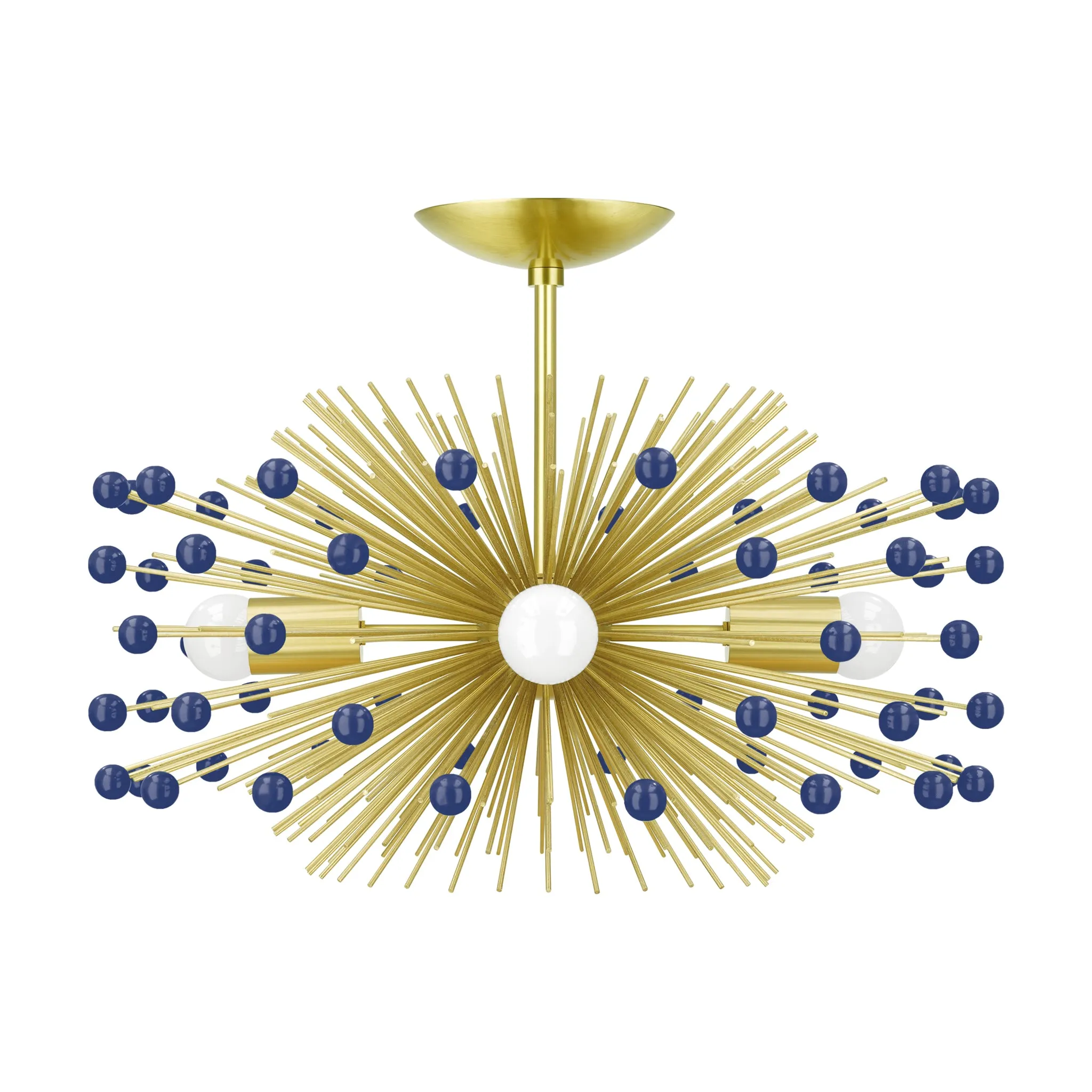 Color Beaded Urchin Flush Mount 20"