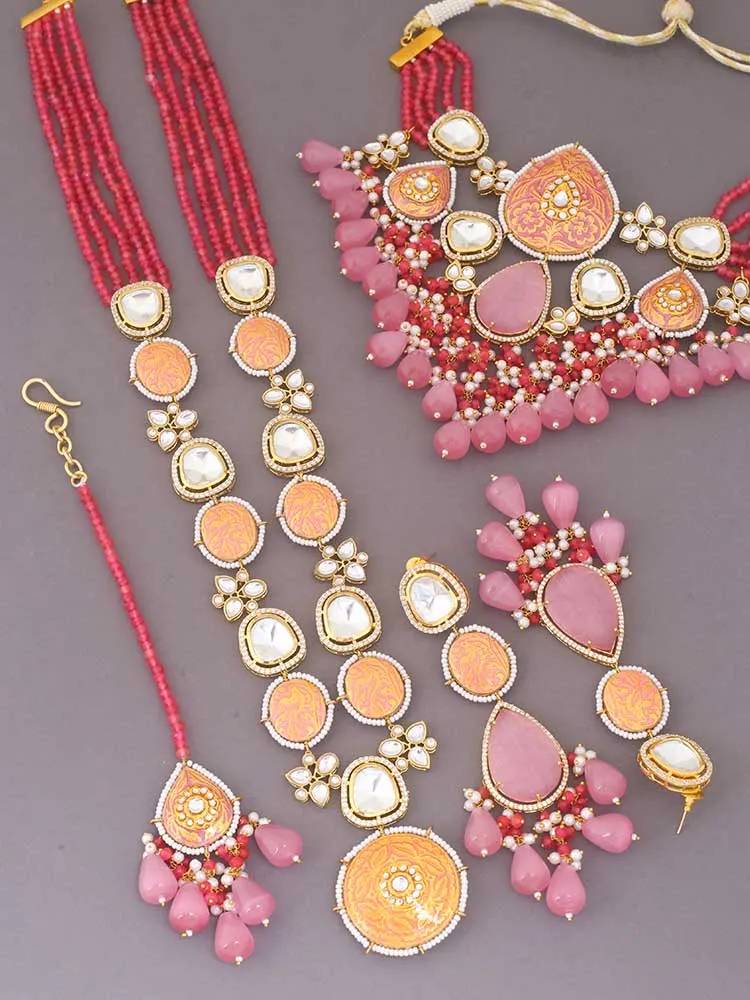 Coral Krutika Kundan Jewellery Set - EOSS
