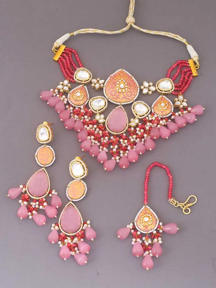 Coral Krutika Kundan Jewellery Set - EOSS