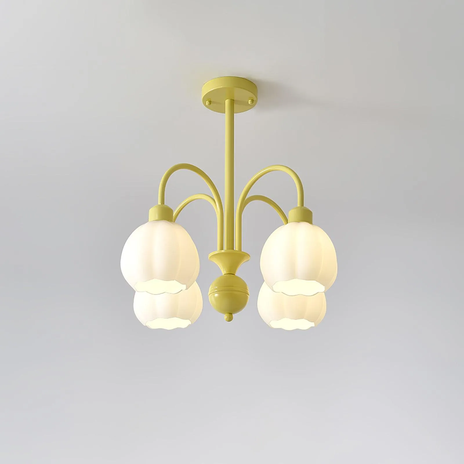 Cream Pumpkin Ball Chandelier