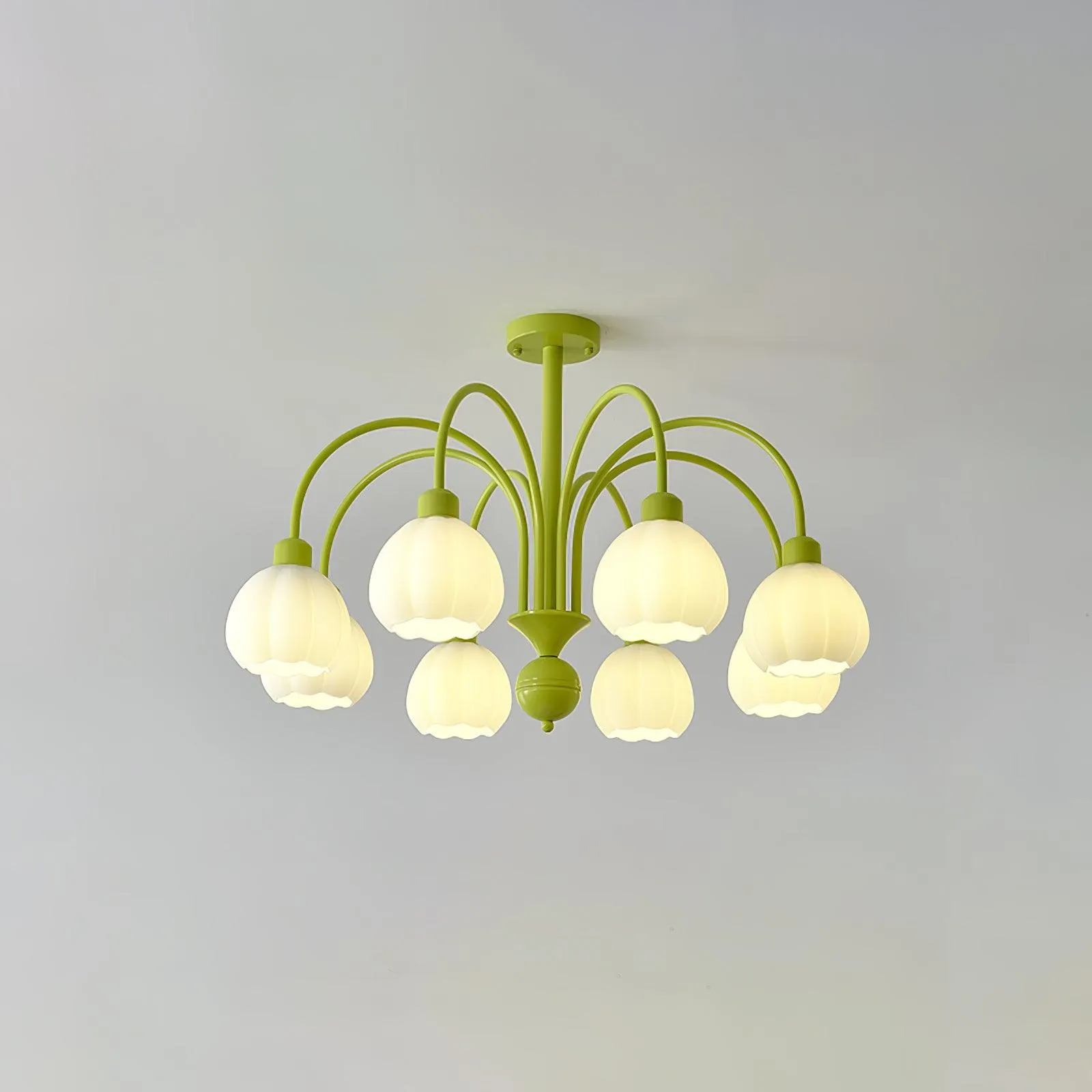 Cream Pumpkin Ball Chandelier