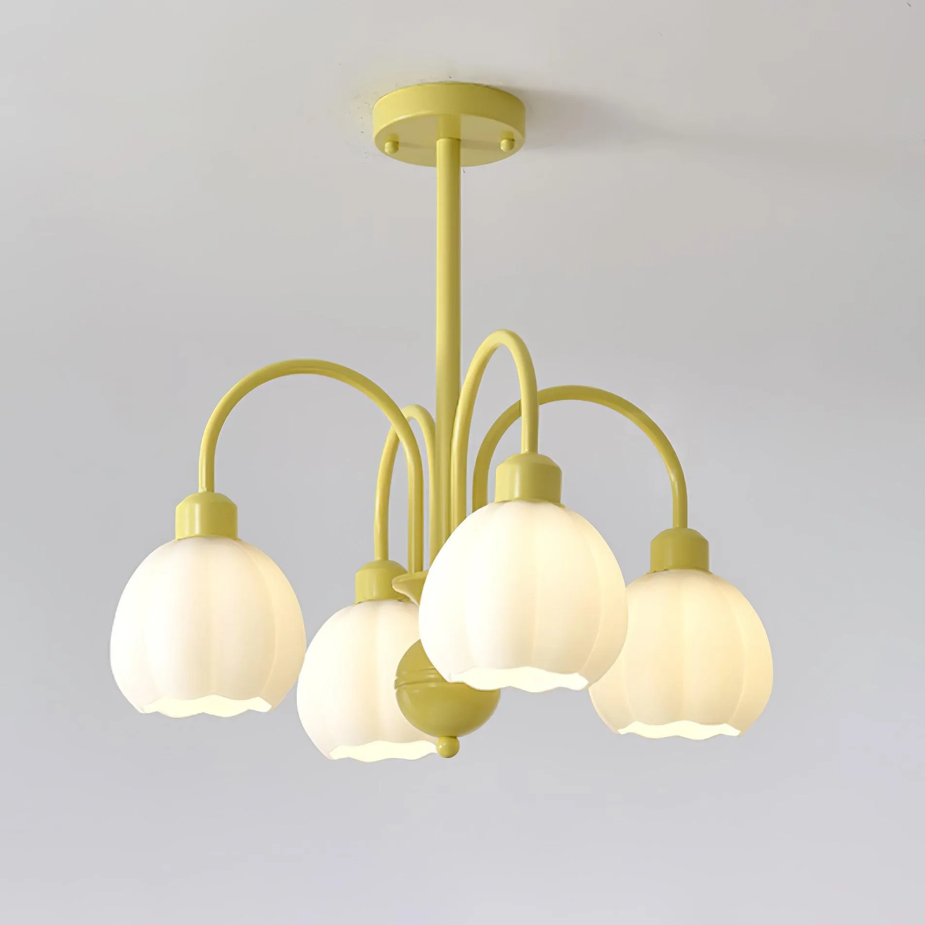 Cream Pumpkin Ball Chandelier