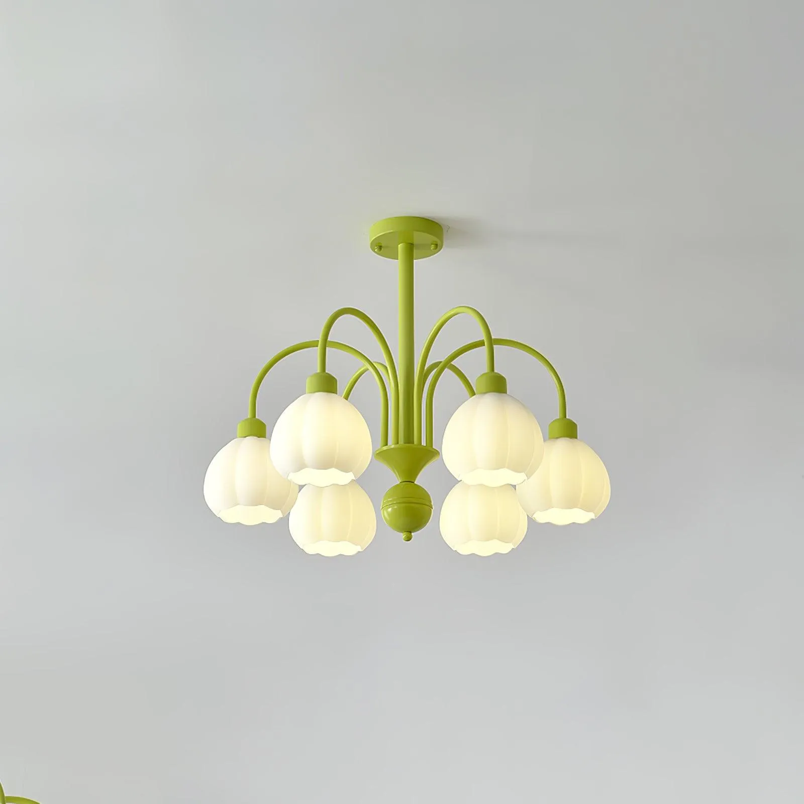 Cream Pumpkin Ball Chandelier