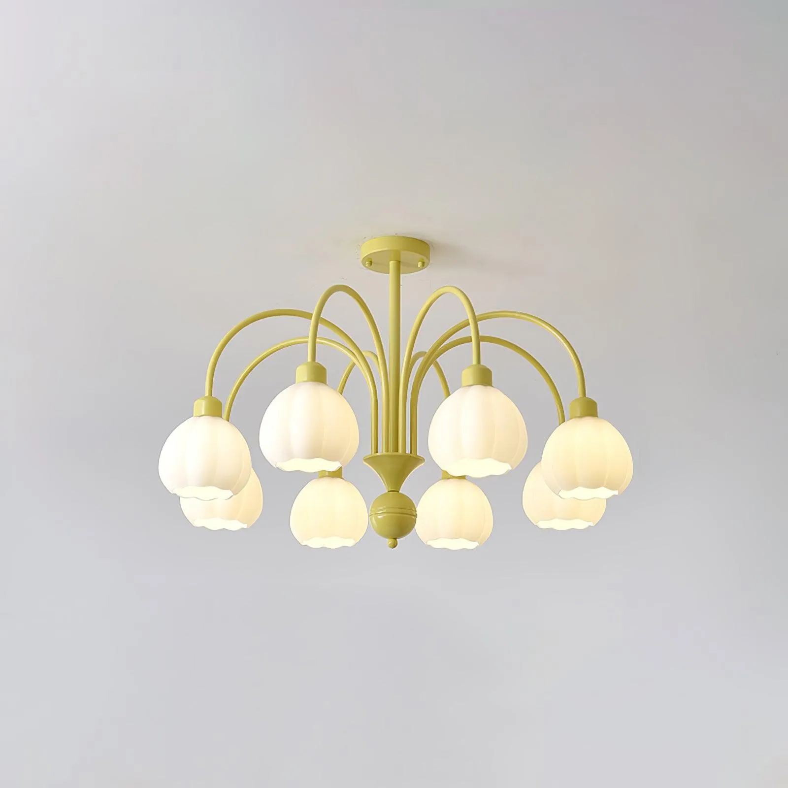 Cream Pumpkin Ball Chandelier