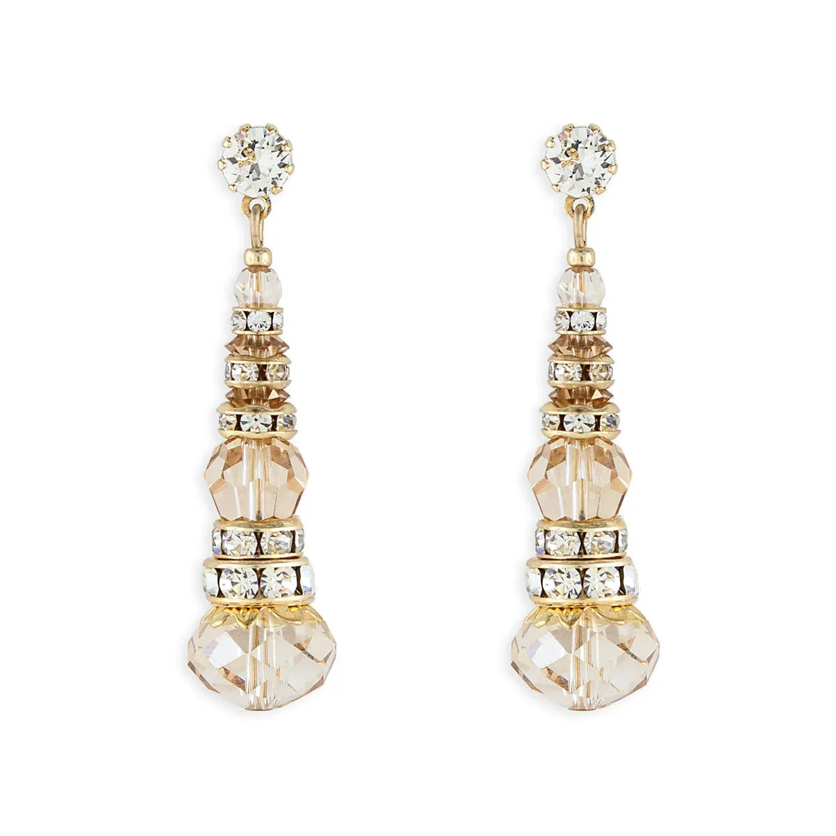 Crystal & Rondelle Beaded Drops