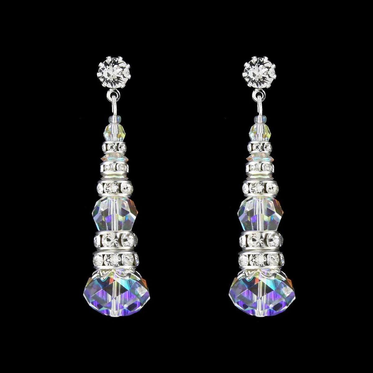 Crystal & Rondelle Beaded Drops