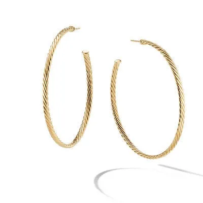 David Yurman Sculpted Cable Hoop Earrings