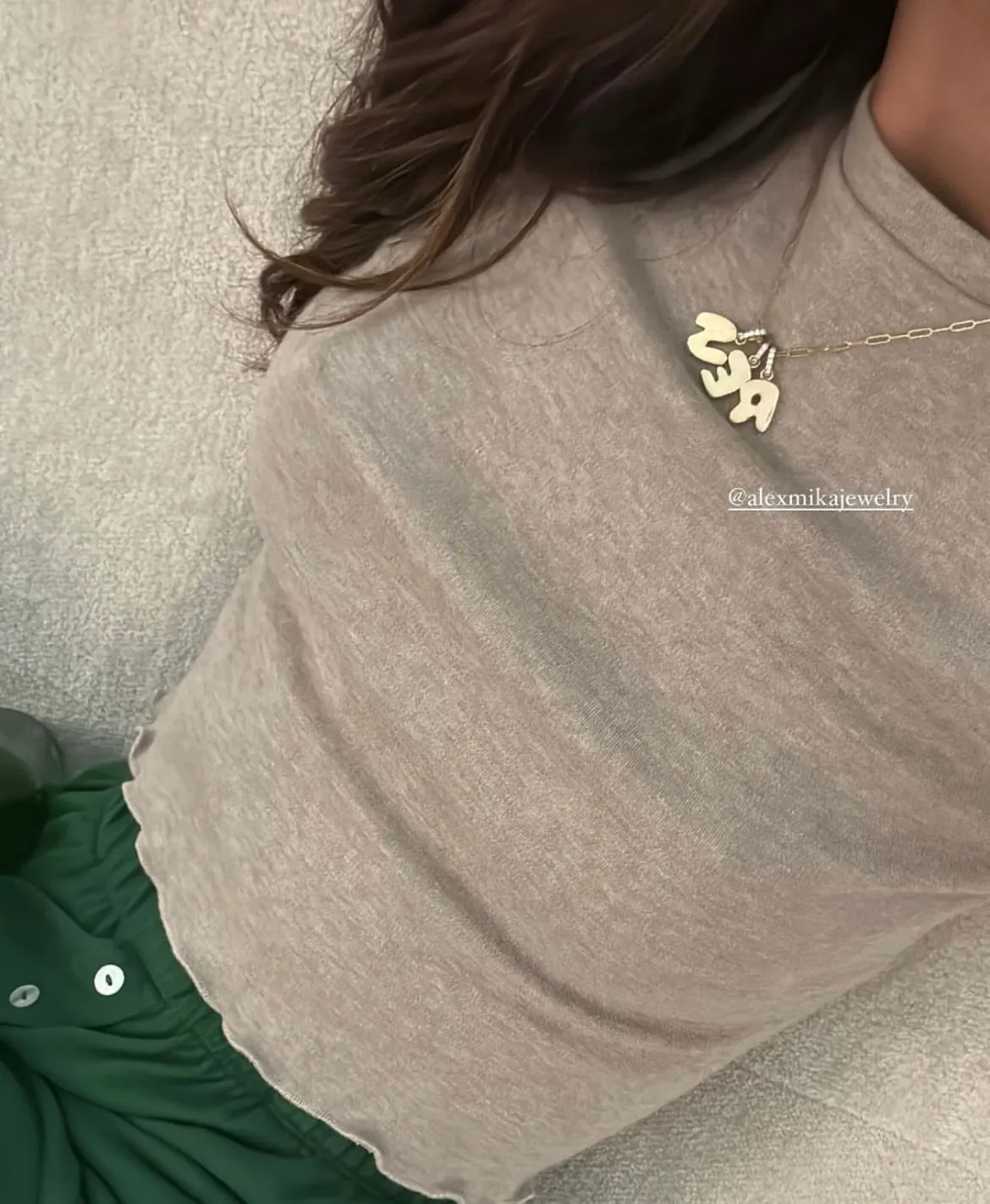 Diamond 14K Bubble Initial Pendant