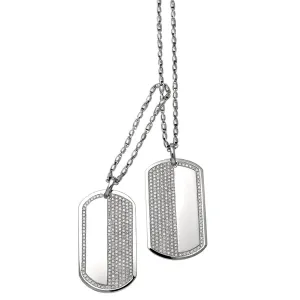 Dog Tags - 18-Karat Solid White Gold With Diamonds