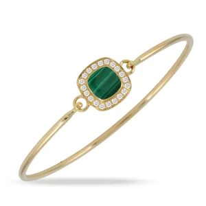Doves Malachite and Diamond Bangle
