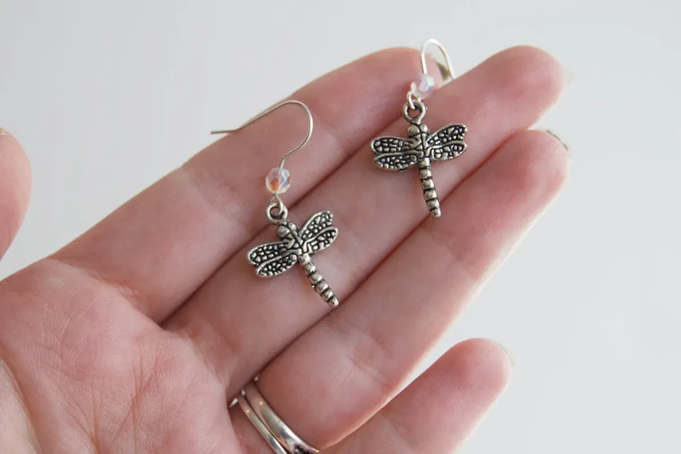 Dragonfly Earrings | Cute Dragonfly Charm Earrings | Forest Jewelry