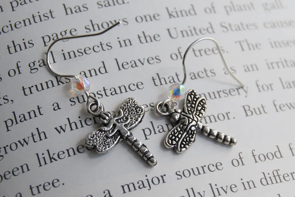 Dragonfly Earrings | Cute Dragonfly Charm Earrings | Forest Jewelry